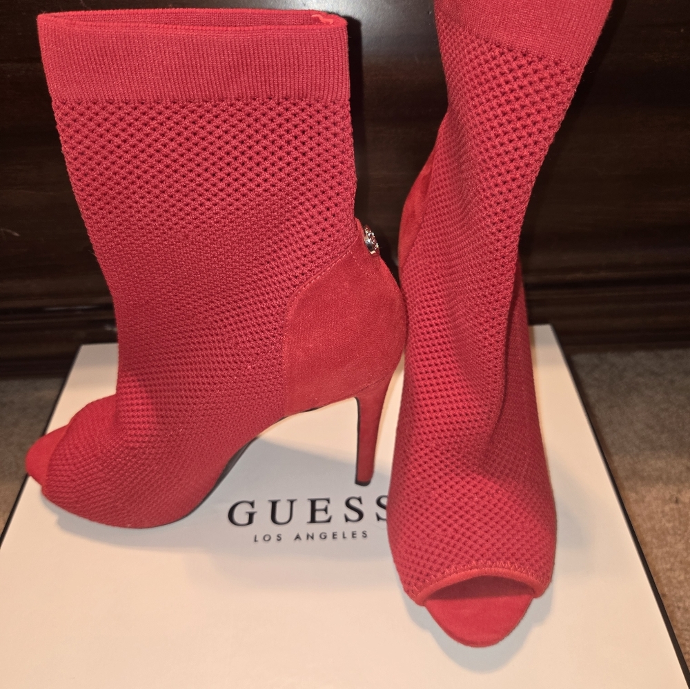 Red Guess Booties